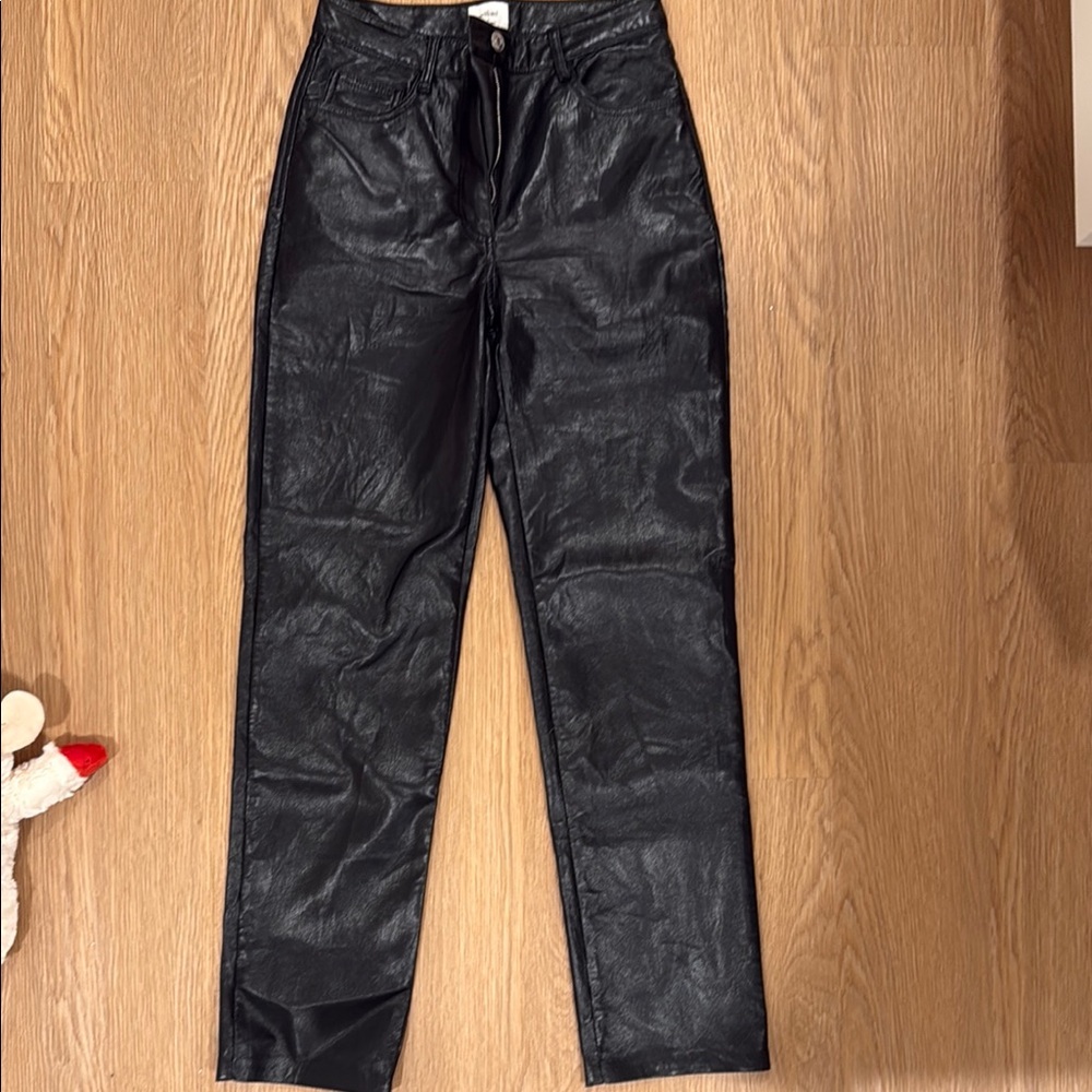 Wilfred Leather straight legged pants